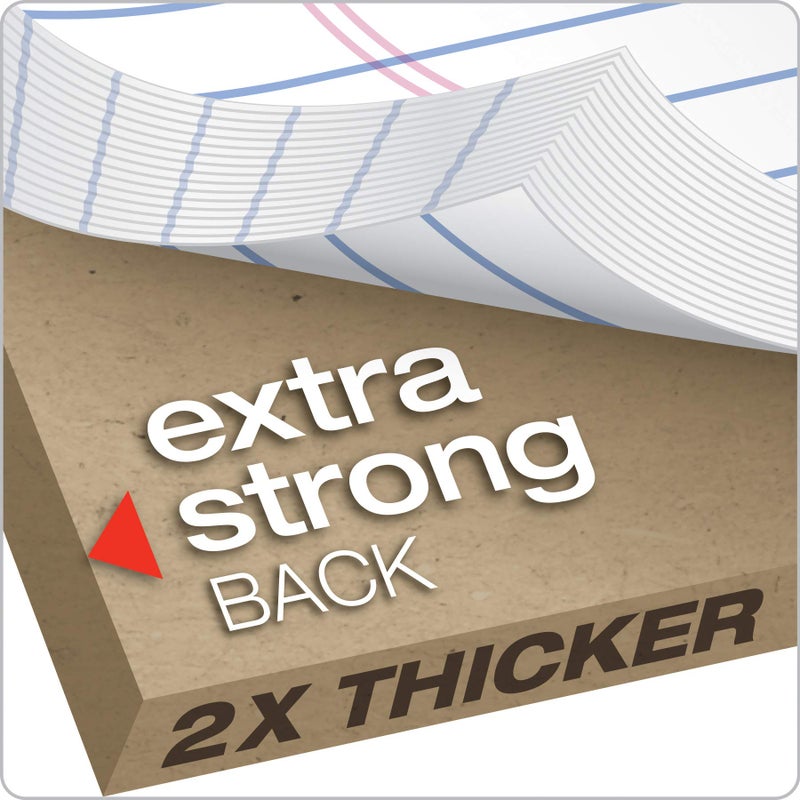 TOPS Docket Writing Pads  8-1/2"" x 14""  Legal Rule  White Paper  50 Sheets  12 Pack (63590) - Image 4
